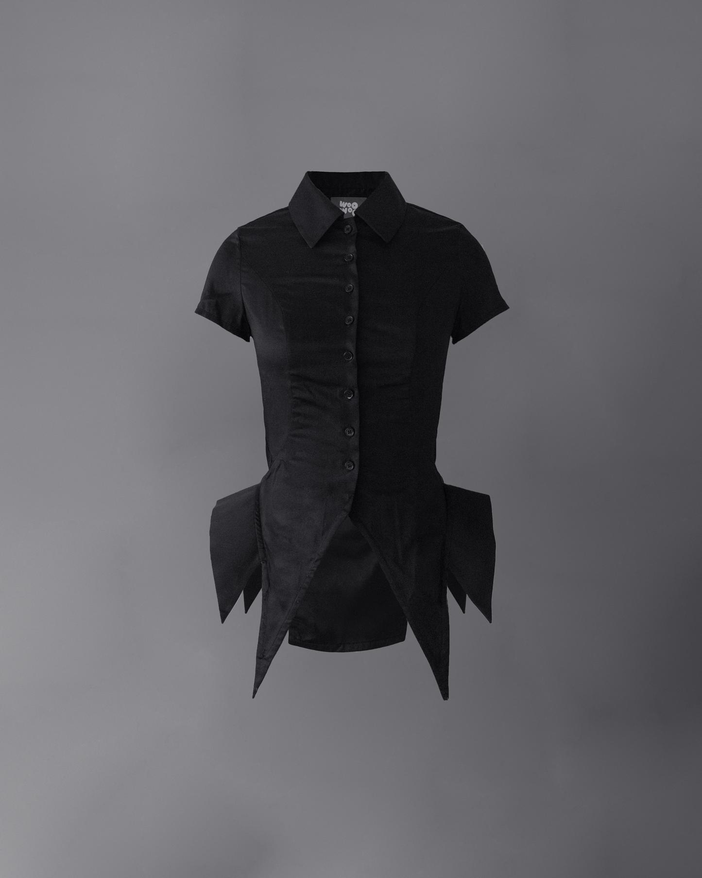 Short Sleeved Co11ared B1ouse
