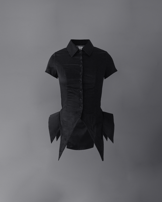 Short Sleeved Co11ared B1ouse