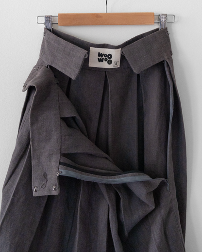 Pleated Duo Button Skirt SAMPLE